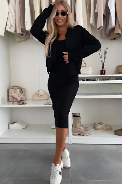 GIULIA™ | Comfortable Midi Dress with Matching Jacket