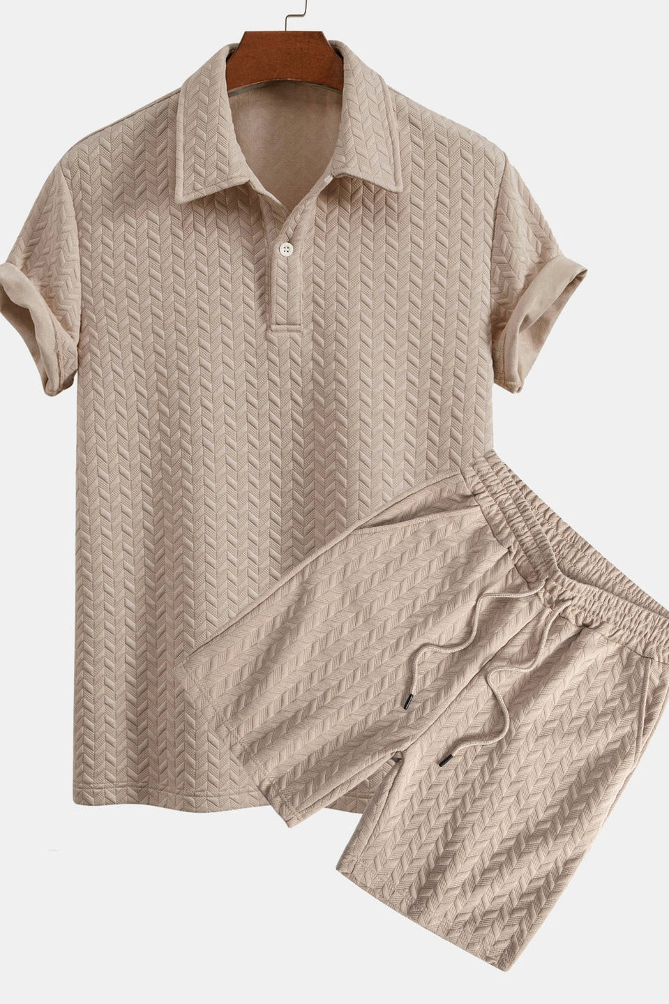 Geometric Jacquard Polo & Geometric Jacquard Shorts