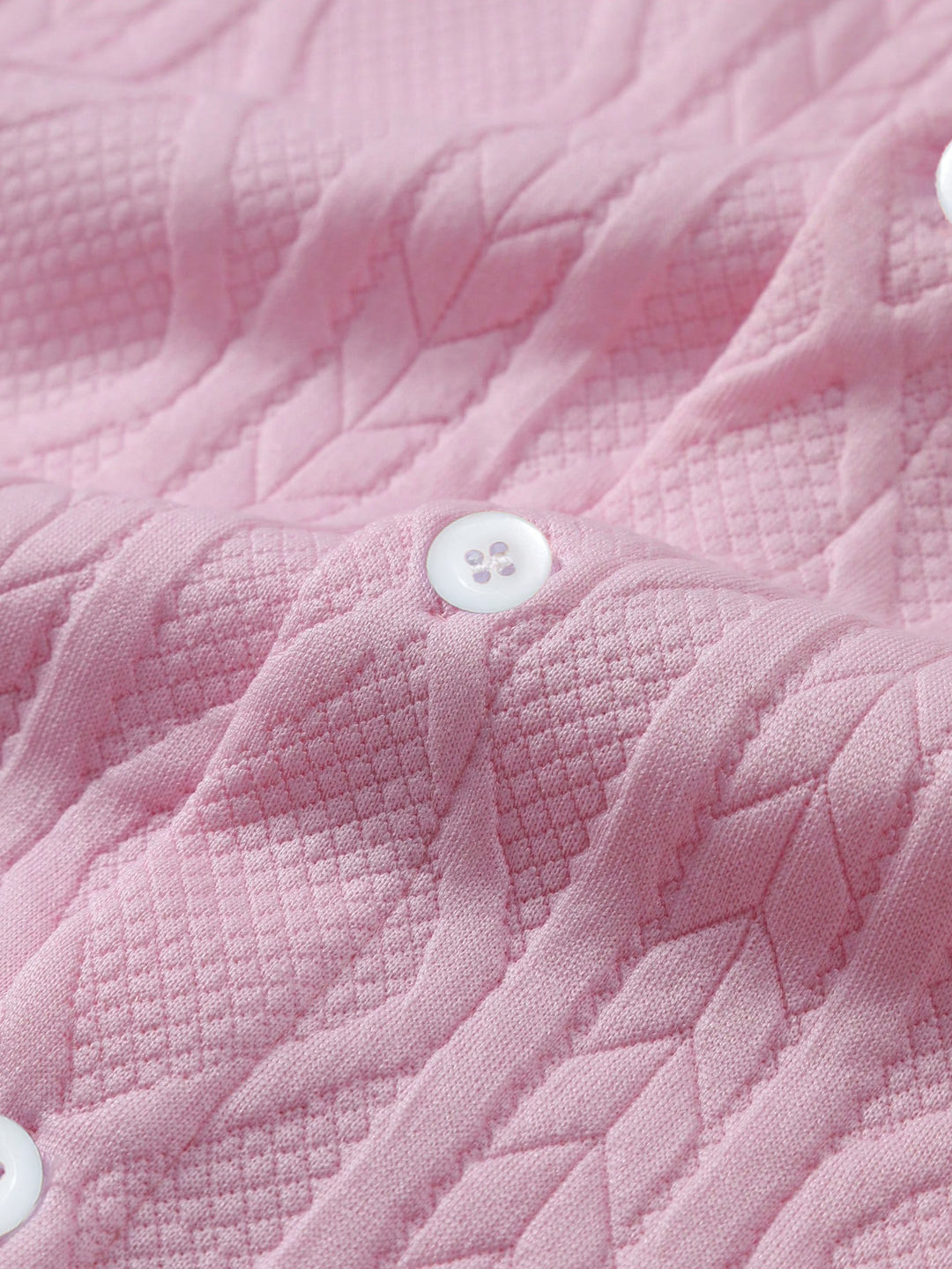 Twist Geometry Jacquard Button Up Shirt & Drawstring Shorts