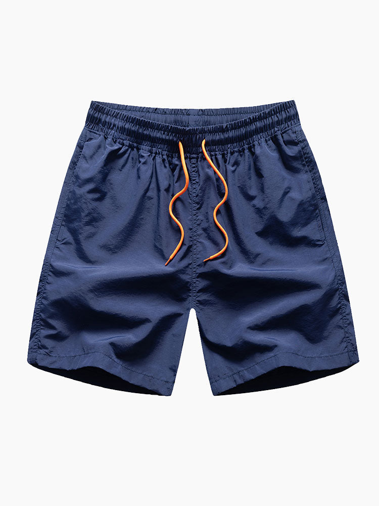 Regular Fit California Palm Tree Print Cotton T-Shirt & Drawstring Swim Shorts