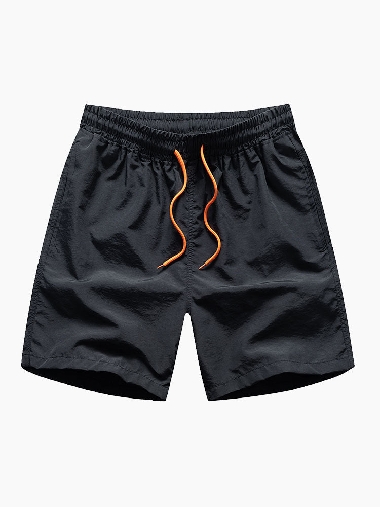 Regular Fit California Palm Tree Print Cotton T-Shirt & Drawstring Swim Shorts