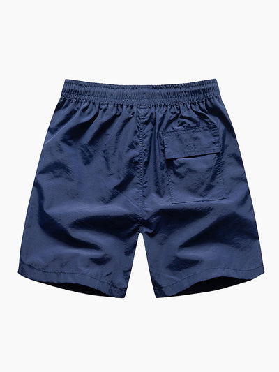 Regular Fit California Palm Tree Print Cotton T-Shirt & Drawstring Swim Shorts