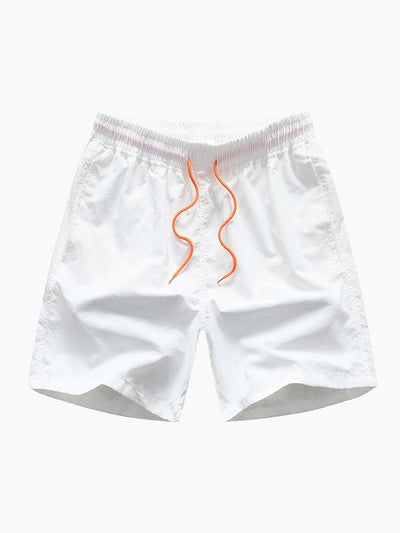 Regular Fit California Palm Tree Print Cotton T-Shirt & Drawstring Swim Shorts