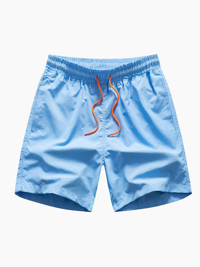 Regular Fit California Palm Tree Print Cotton T-Shirt & Drawstring Swim Shorts