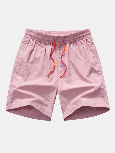 Regular Fit California Palm Tree Print Cotton T-Shirt & Drawstring Swim Shorts