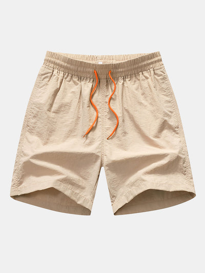 Regular Fit California Palm Tree Print Cotton T-Shirt & Drawstring Swim Shorts