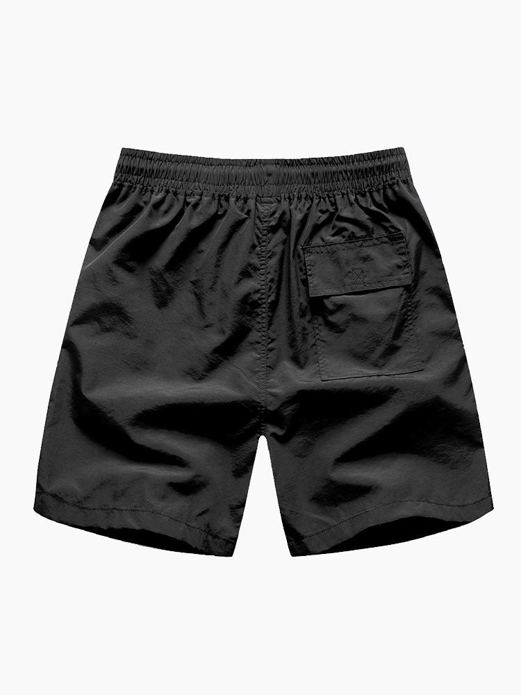 Regular Fit California Palm Tree Print Cotton T-Shirt & Drawstring Swim Shorts