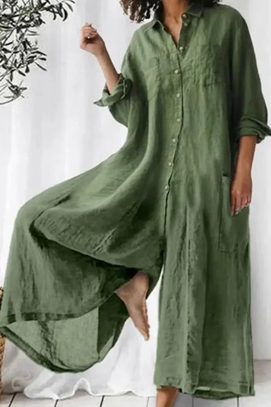 JULIANE – OVERSIZED SHIRT DRESS WITH BUTTON PLACKET
