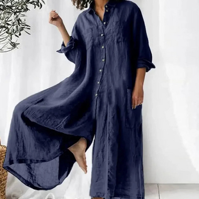 JULIANE – OVERSIZED SHIRT DRESS WITH BUTTON PLACKET