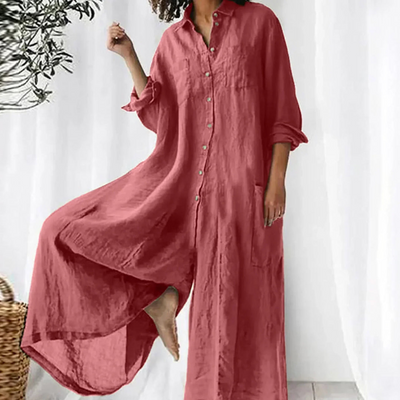 JULIANE – OVERSIZED SHIRT DRESS WITH BUTTON PLACKET