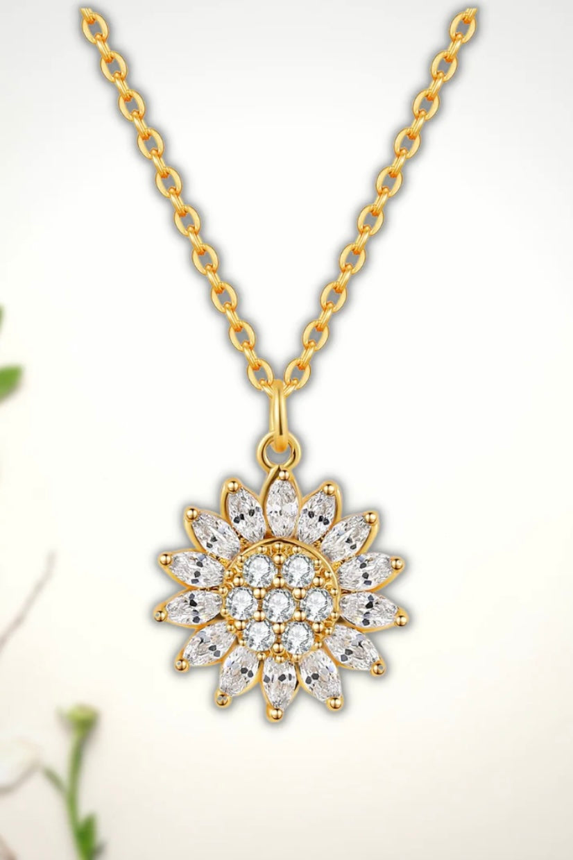 Spinning Sunflower Necklace