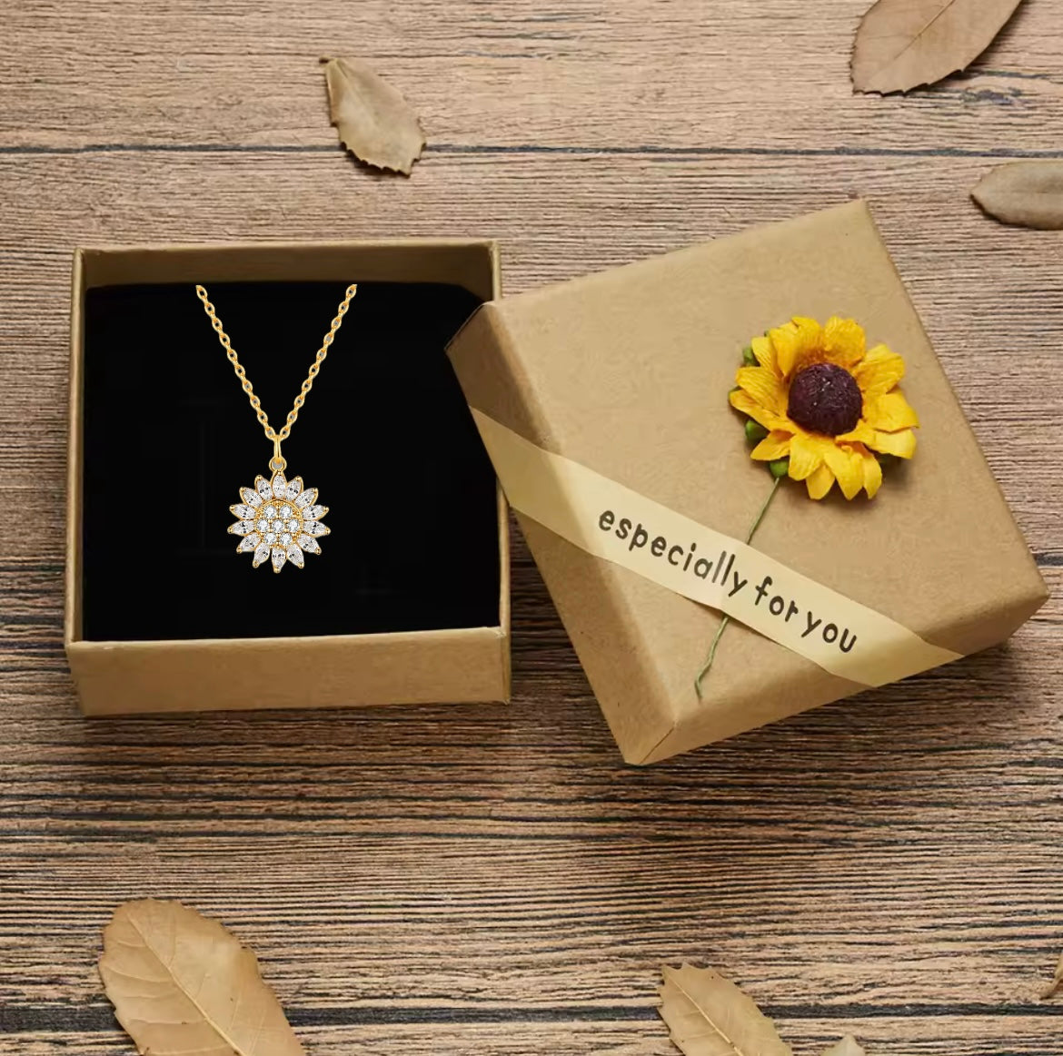 Spinning Sunflower Necklace