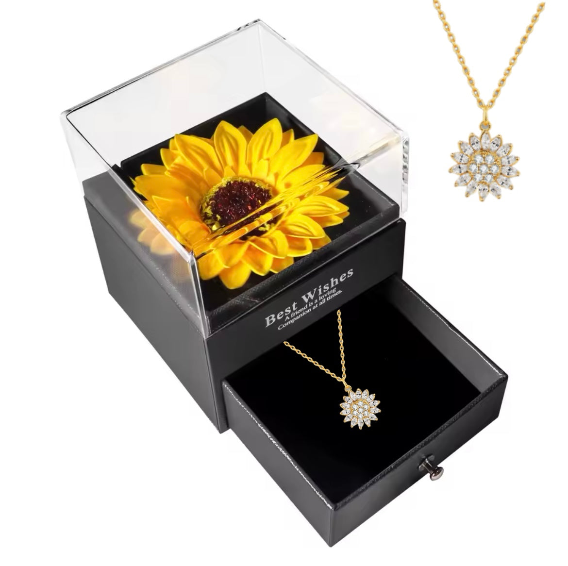 Spinning Sunflower Necklace