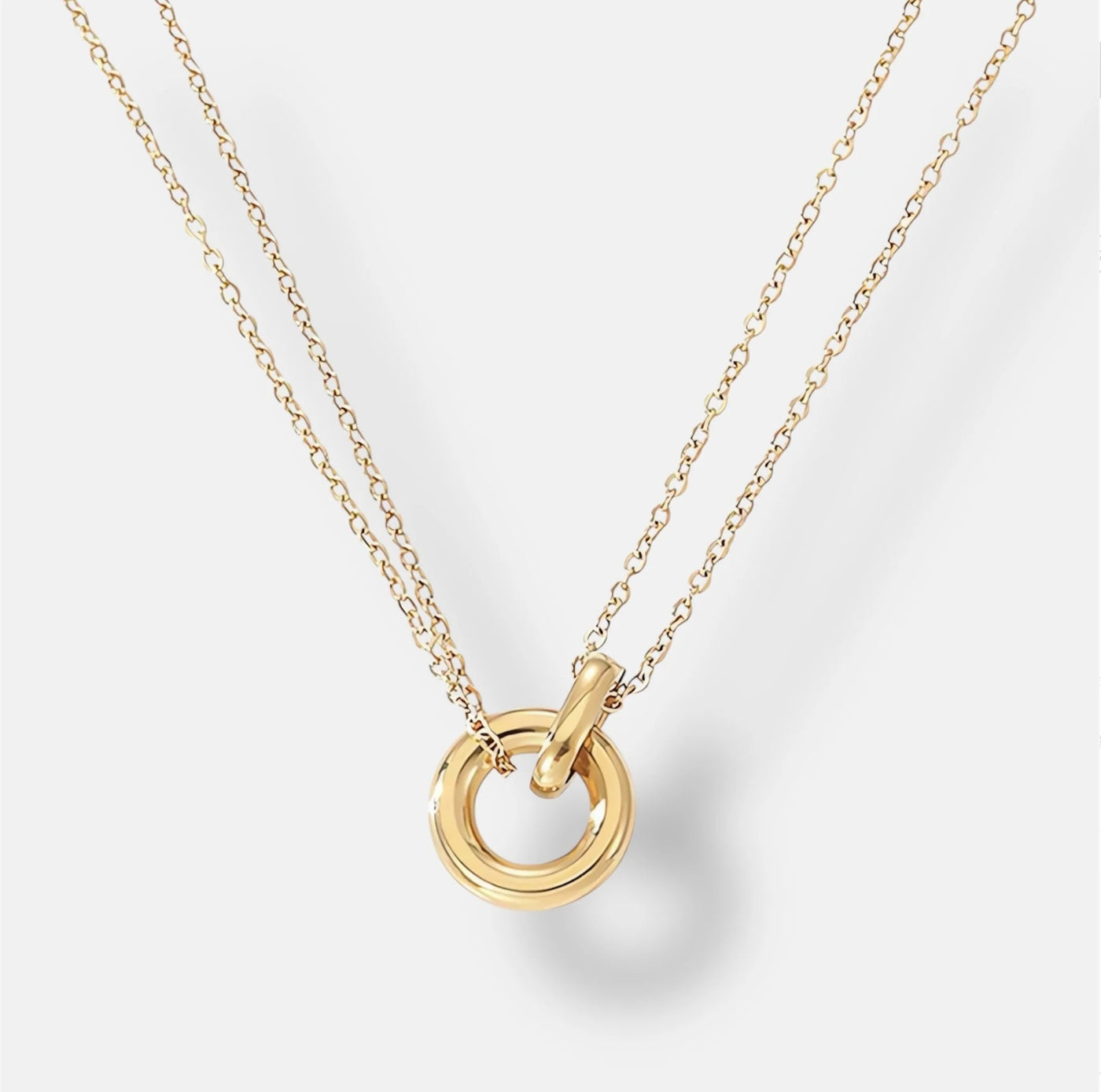 Gold Unity Ring Necklace