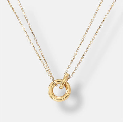 Gold Unity Ring Necklace