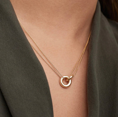 Gold Unity Ring Necklace