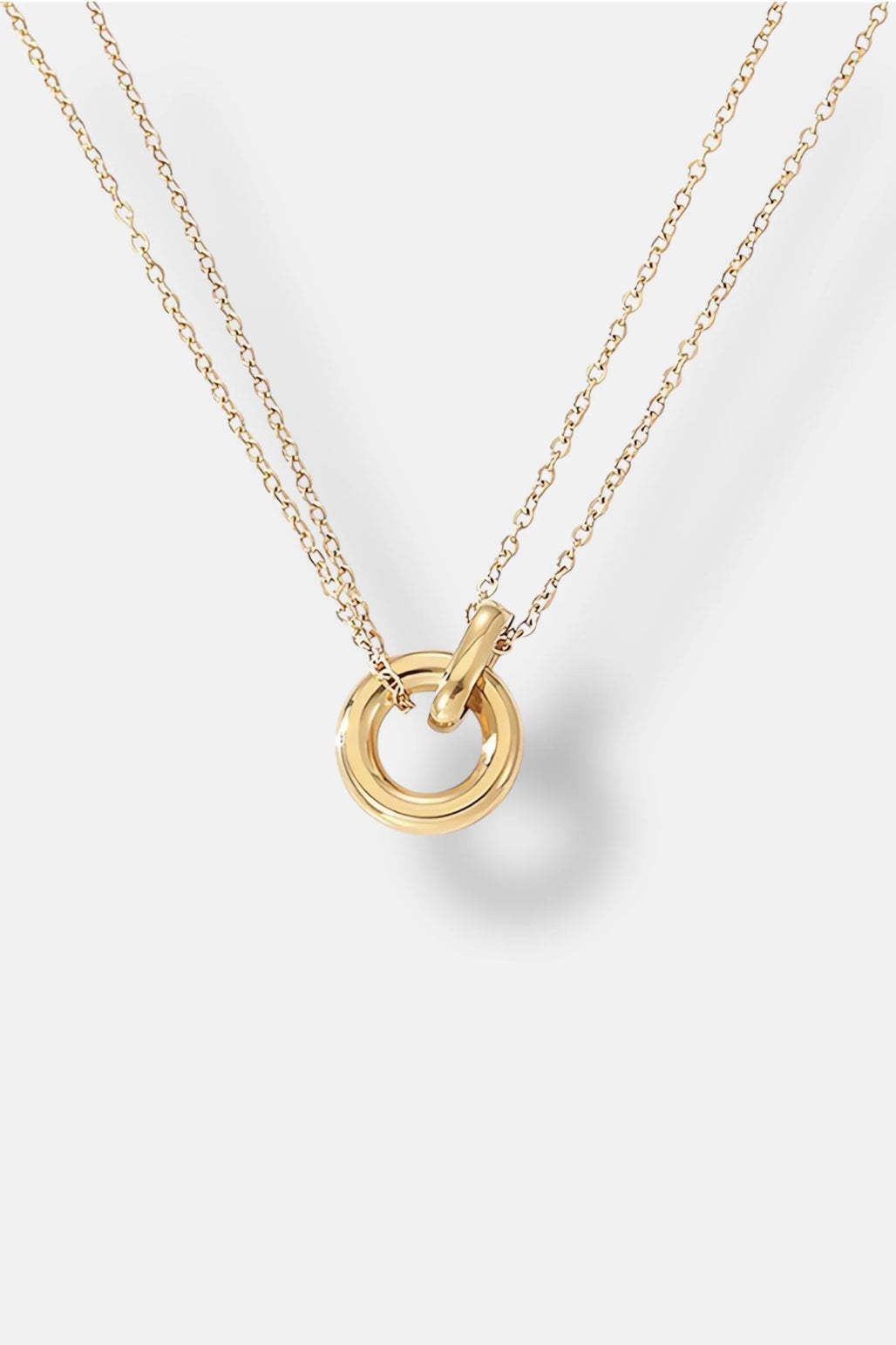 Gold Unity Ring Necklace