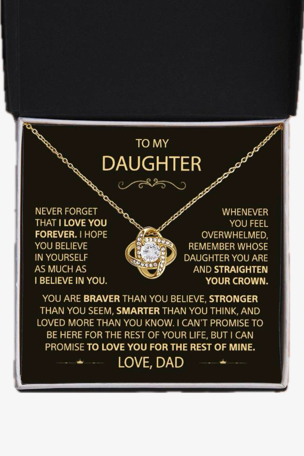 To my Daughter - Love you, Dad