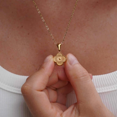 PERSONALISED CLOVER INITIAL NECKLACE