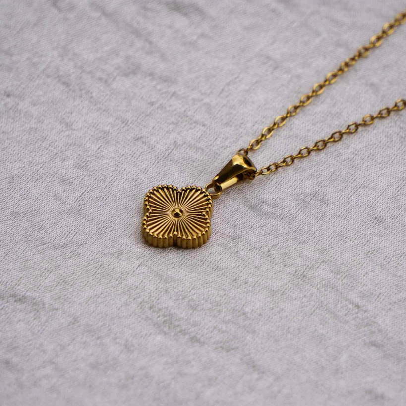 PERSONALISED CLOVER INITIAL NECKLACE