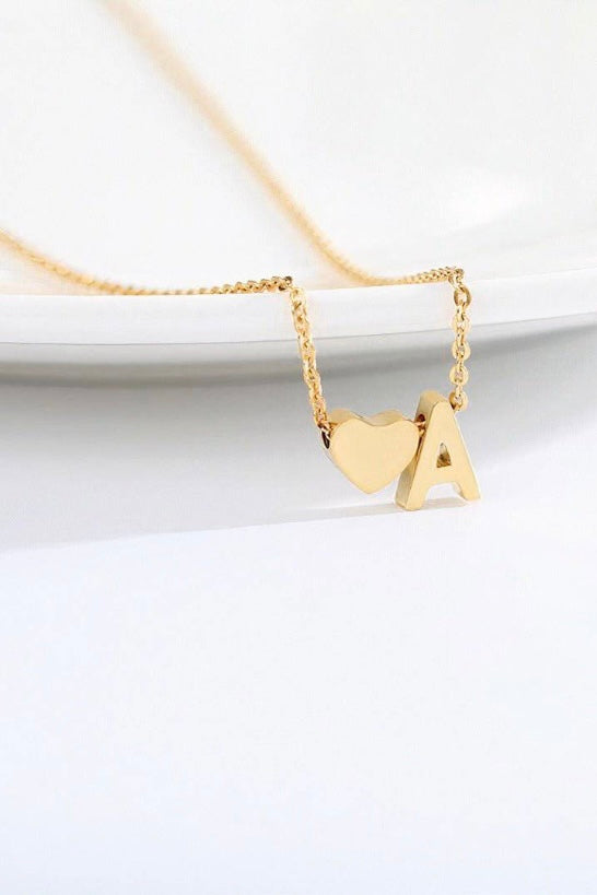 PERSONALISED SWEET HEART INITIAL NECKLACE