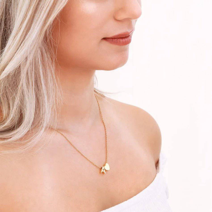 PERSONALISED SWEET HEART INITIAL NECKLACE