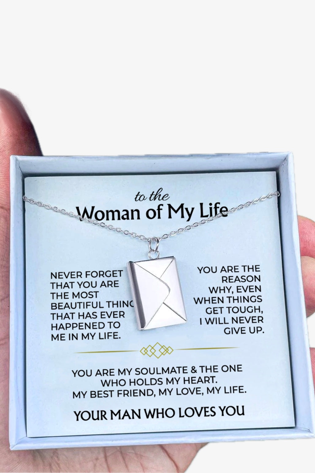 To the Love of My Life – Letter Necklace