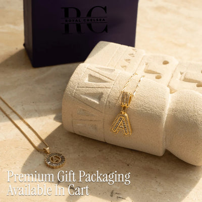 2pc 14k Diamond Letter Initial Necklaces