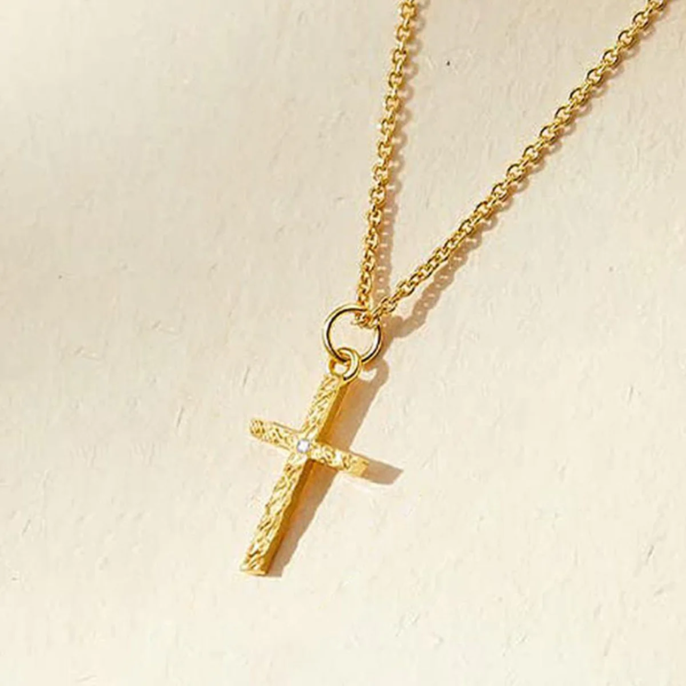 2pc 14k Initial & Cross Necklace Set