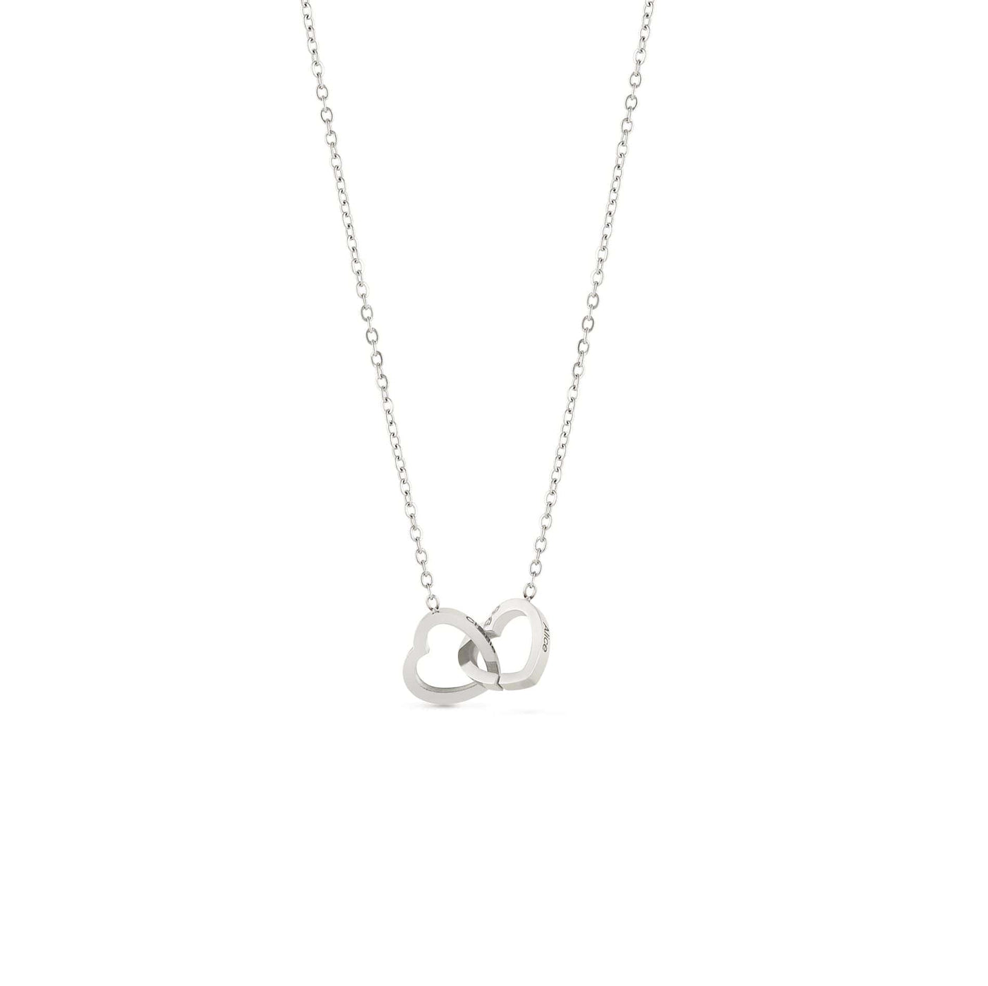 ENGRAVED DOUBLE HEART NECKLACE