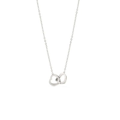 ENGRAVED DOUBLE HEART NECKLACE