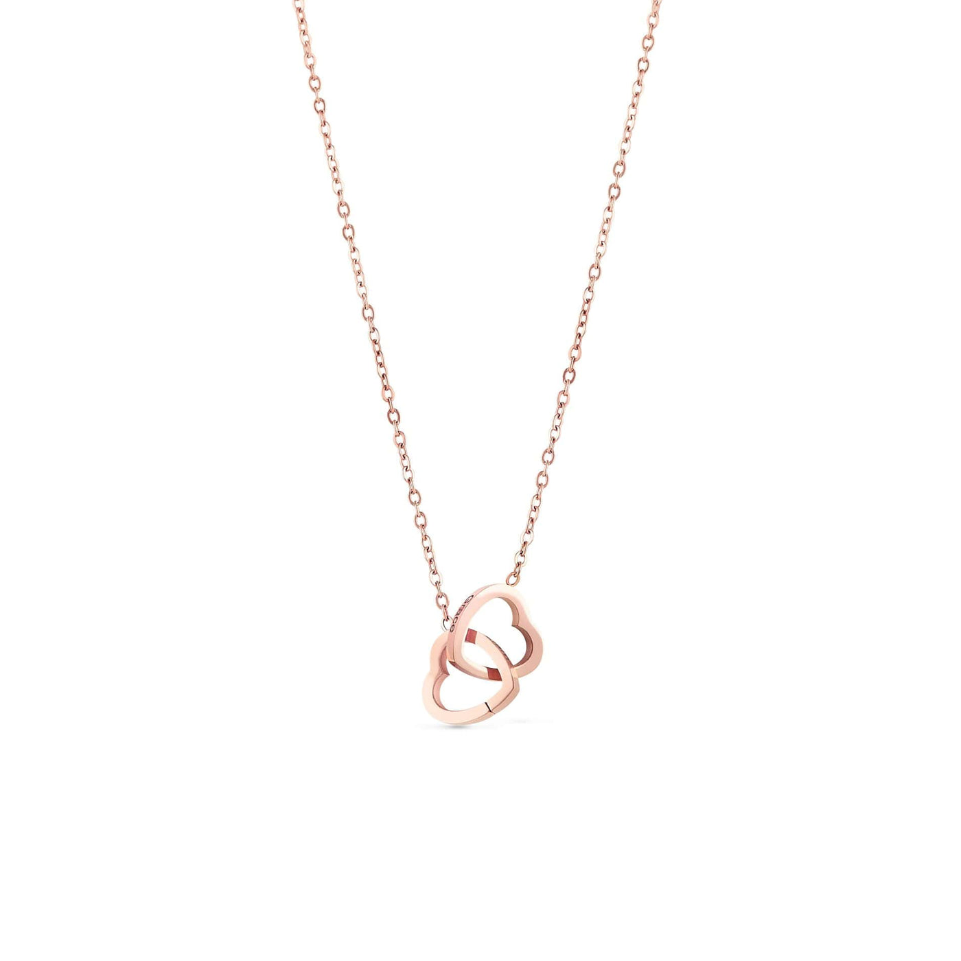 ENGRAVED DOUBLE HEART NECKLACE