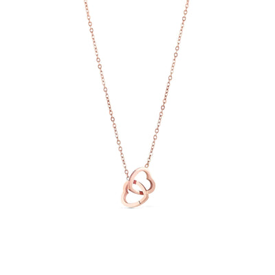 ENGRAVED DOUBLE HEART NECKLACE