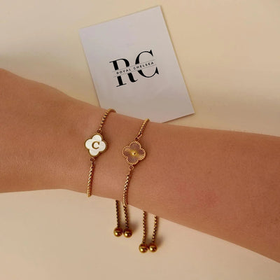 Clover Initial Bracelet