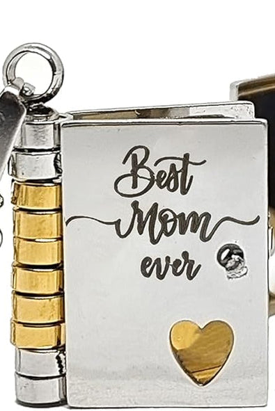 Best Mom Treasured Book Necklace