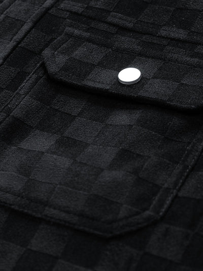 GASTON - CHECKERED JACKET IN SUEDE