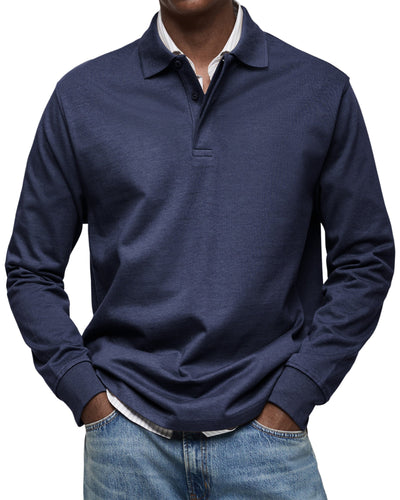MARCONELLI | LUXURY LONG-SLEEVE POLO SHIRT