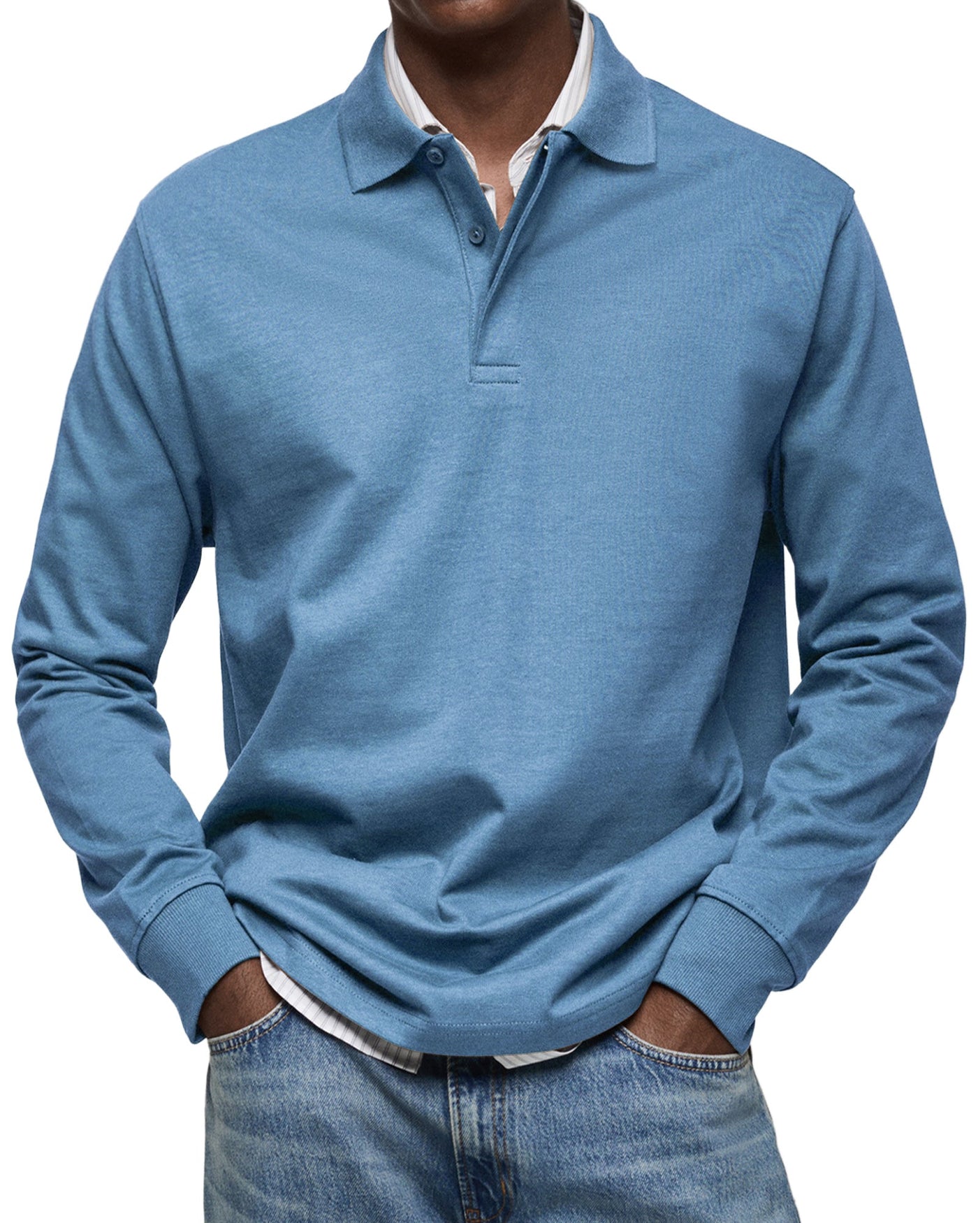 MARCONELLI | LUXURY LONG-SLEEVE POLO SHIRT
