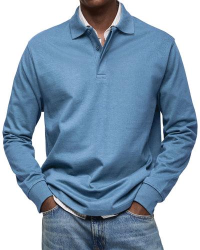 MARCONELLI | LUXURY LONG-SLEEVE POLO SHIRT