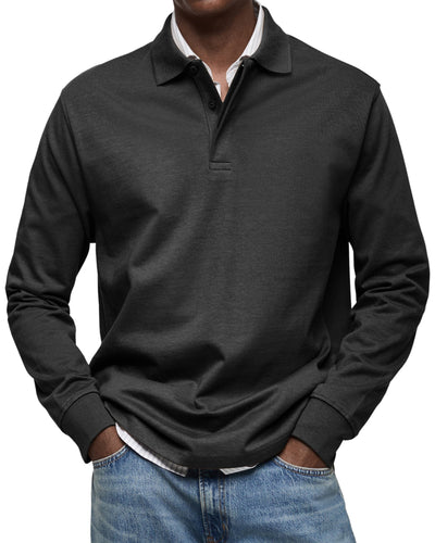 MARCONELLI | LUXURY LONG-SLEEVE POLO SHIRT