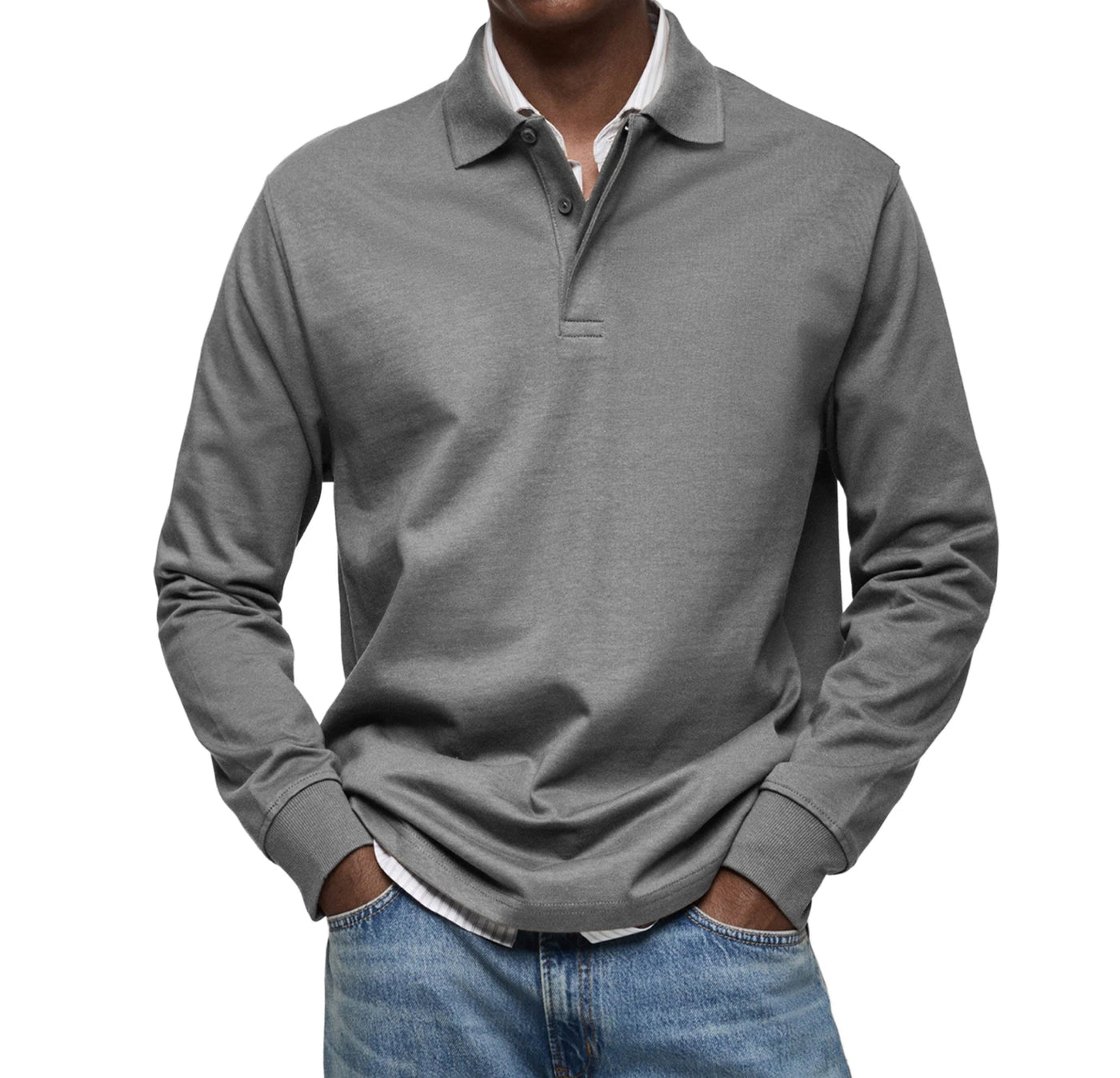 MARCONELLI | LUXURY LONG-SLEEVE POLO SHIRT
