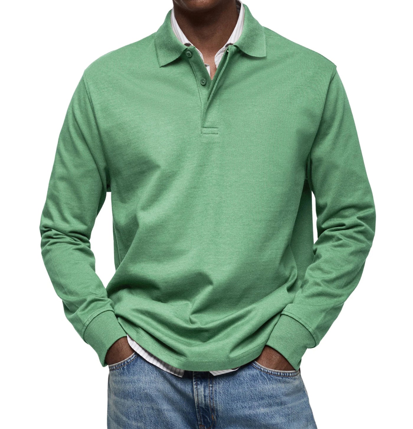 MARCONELLI | LUXURY LONG-SLEEVE POLO SHIRT
