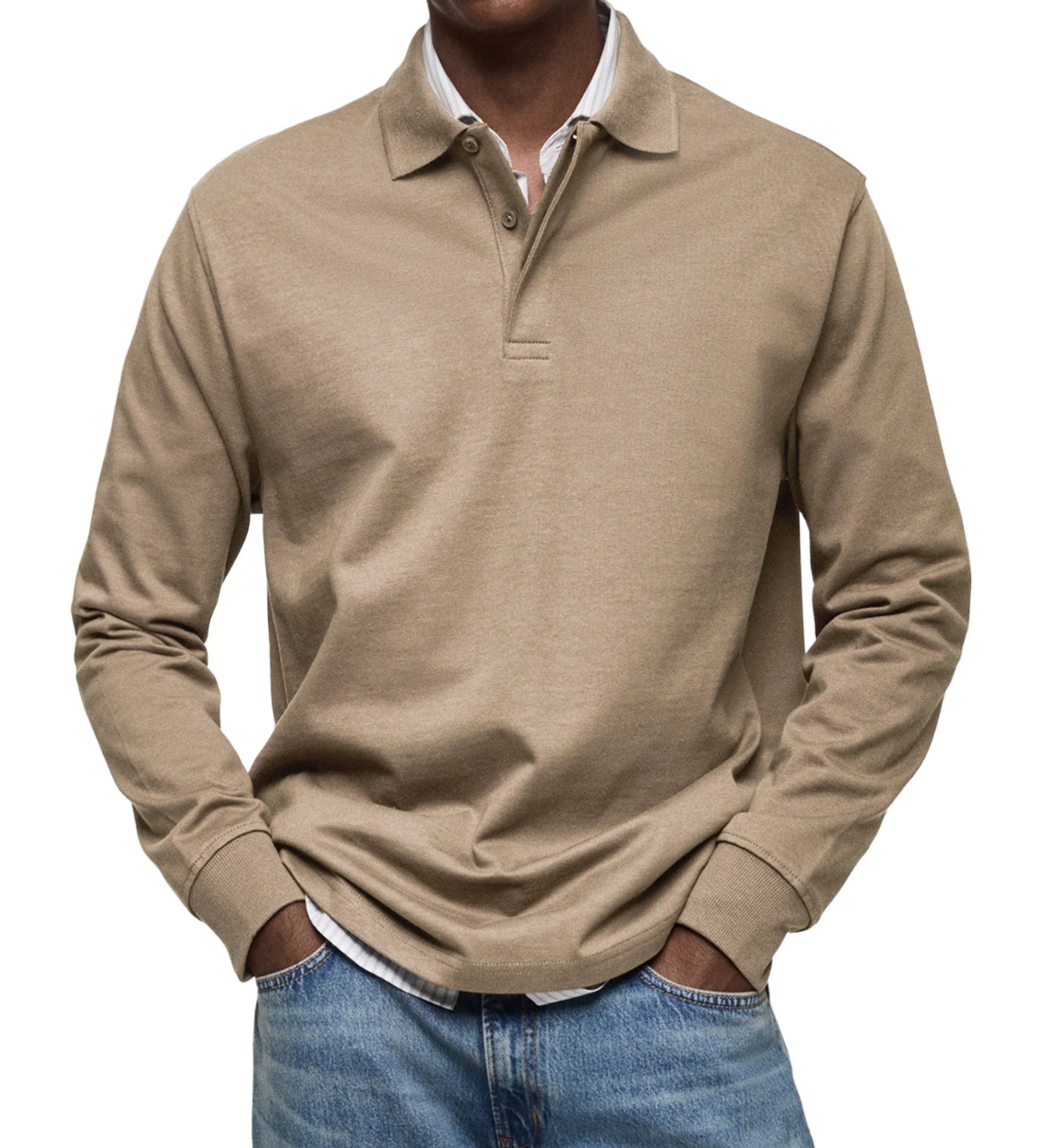 MARCONELLI | LUXURY LONG-SLEEVE POLO SHIRT