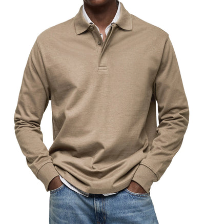 MARCONELLI | LUXURY LONG-SLEEVE POLO SHIRT