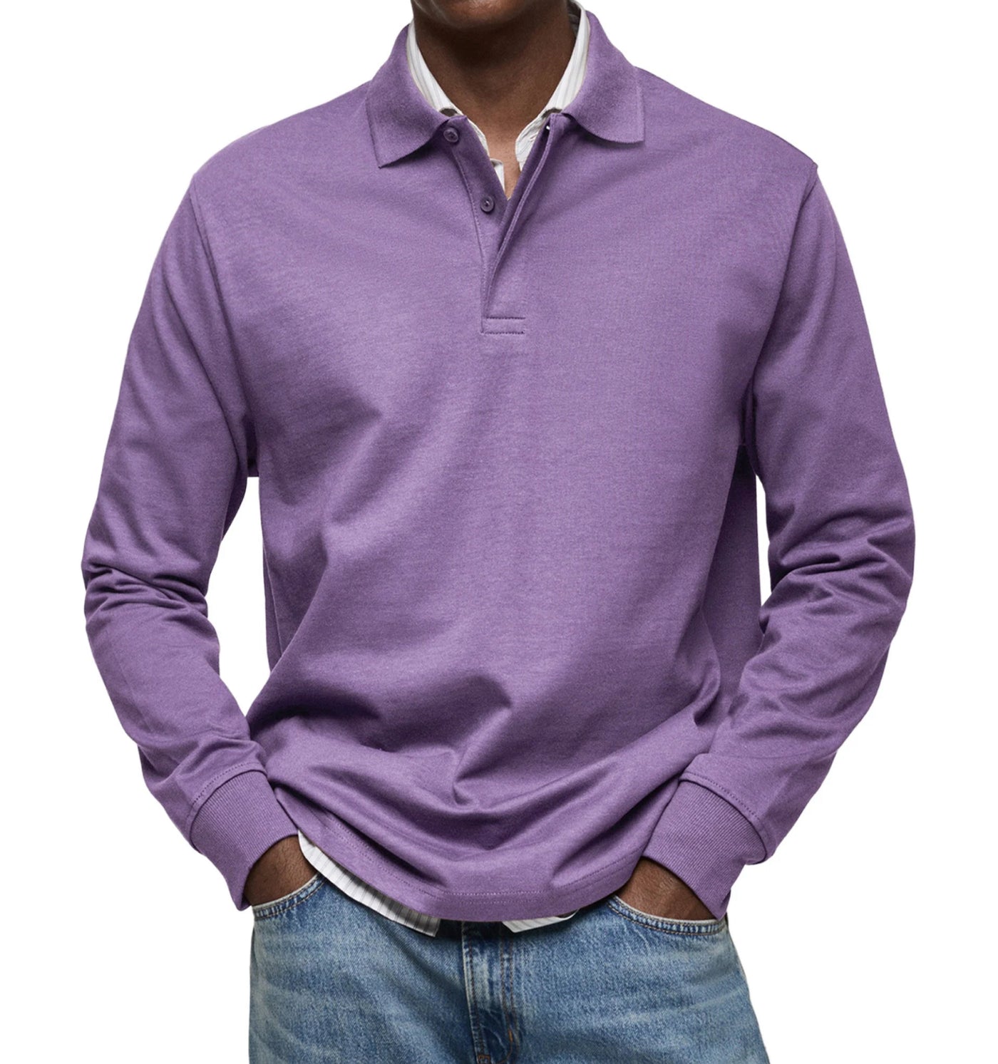 MARCONELLI | LUXURY LONG-SLEEVE POLO SHIRT