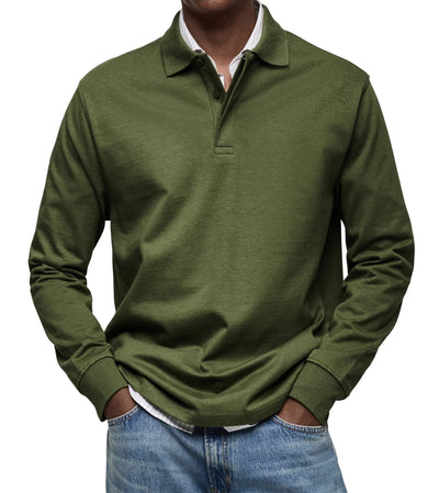 MARCONELLI | LUXURY LONG-SLEEVE POLO SHIRT