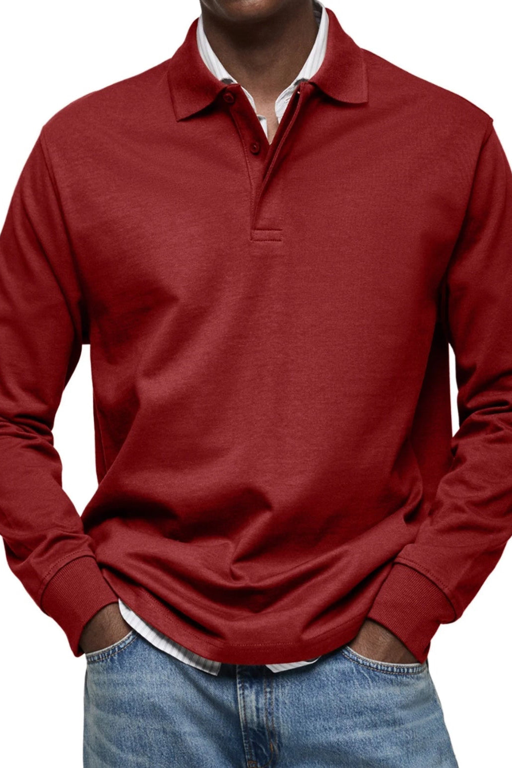 MARCONELLI | LUXURY LONG-SLEEVE POLO SHIRT