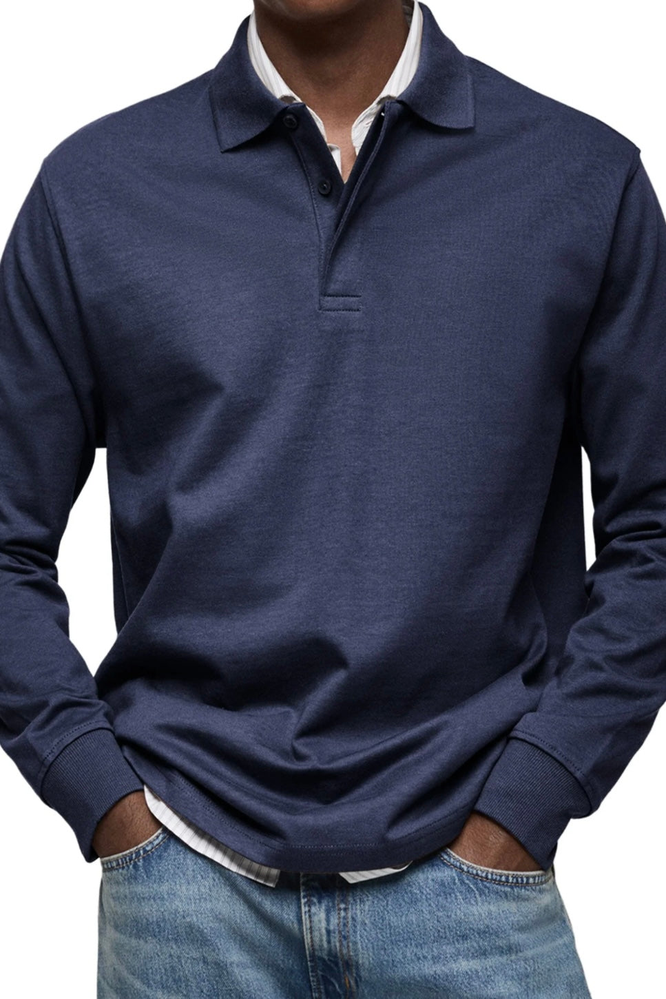 MARCONELLI | LUXURY LONG-SLEEVE POLO SHIRT