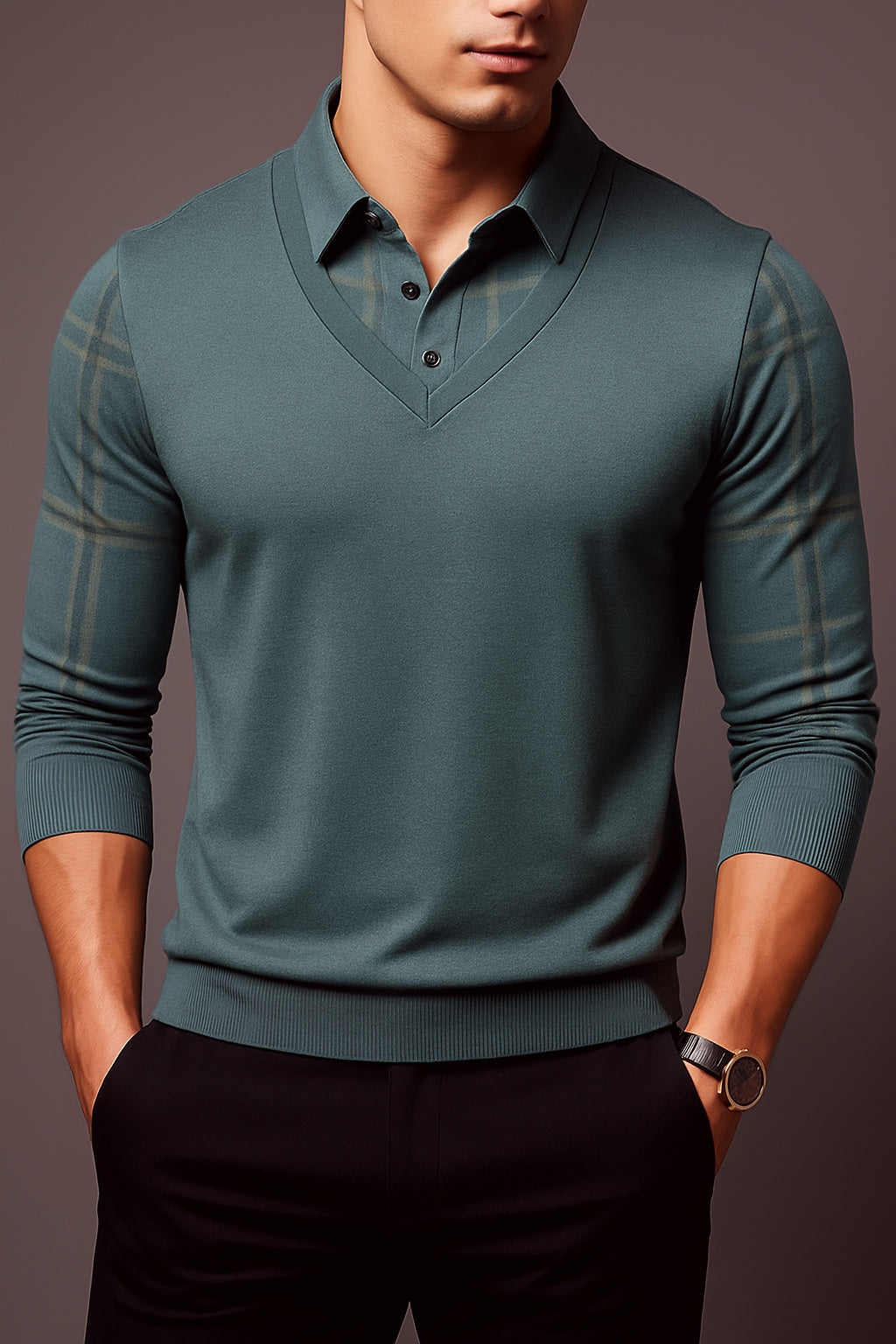 Long-sleeved Men's Shirt